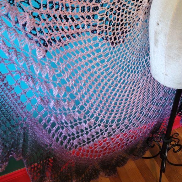 SOLD Purple Ombre Circle Festival Maxi Best Jacket - Picture 5 of 10